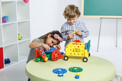 Juego construcción Junior Engineer Gears, 62 piezas