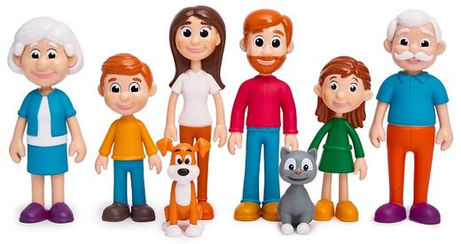La Familia de piel clara