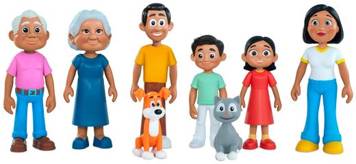 La Familia de piel morena