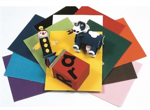Láminas cartulina ondulado colores vivos