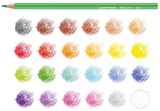Llapis colors CARIOCA TITA triangular, 24 colors