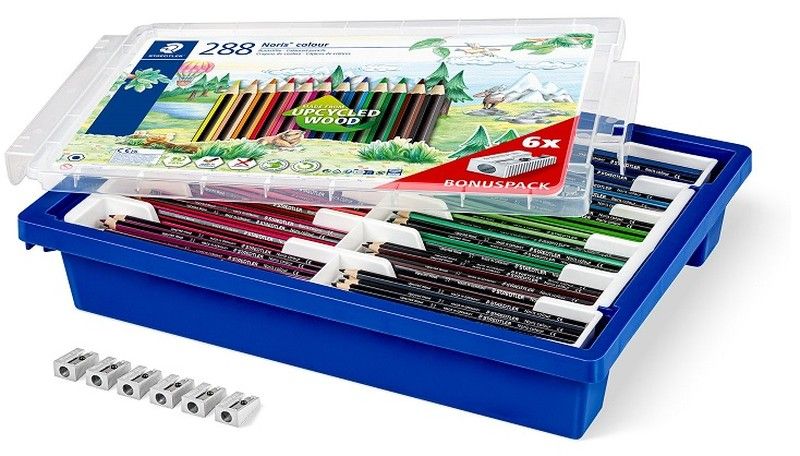Lápiz color Class Pack NORIS bandeja plástico 288 und.