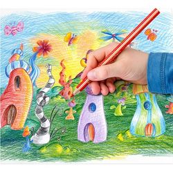 Llapis color tringular JUMBO NORIS 12 unt.