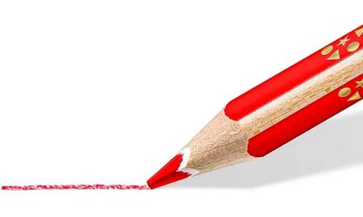 Llapis color triangular NORIS JUMBO, blanc 12 unt