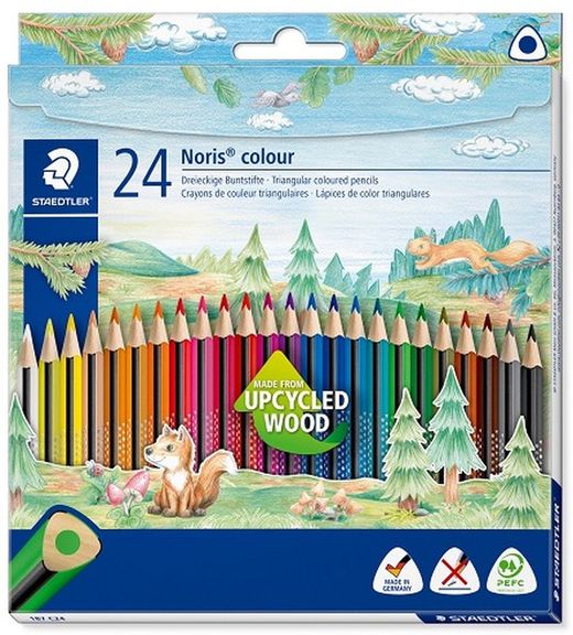 Lápiz color triangular NORIS SLIM 24 colores