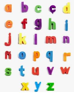 Lletres magnètiques minúscules, 154 pcs