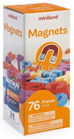 Letras magnéticas mayúsculas, 76 pzs