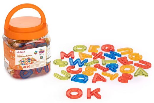Letras translúcidas mayúsculas 76 pcs