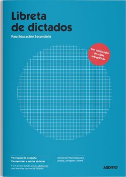 Llibreta d'Dictats Secundària ADDITIO (CASTELLÀ)