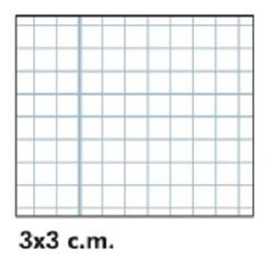Libreta Flexipac cuadrícula 3x3 cm A4, 48 hojas