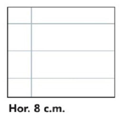 Libreta gofrada Horizontal 8 cm A4, 48 hojas