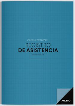 Llibre registre Assistència ADDITIO (CASTELLÀ)