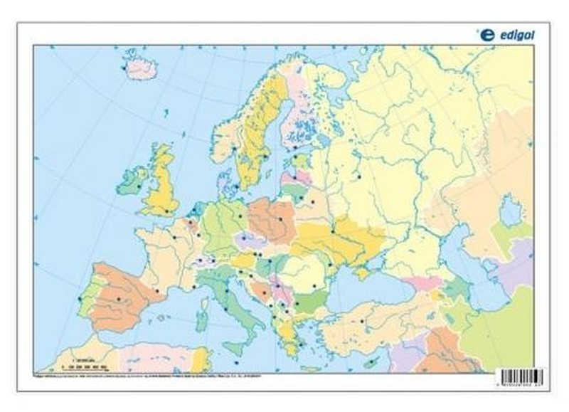 Mapa Mudo Europa Político Color 50 Hojas Edigol Ediciones Ah H1604 — Latiendadelmaestro