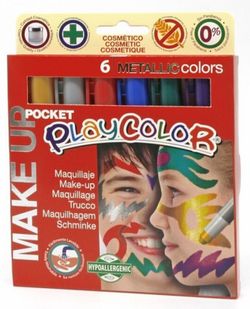 Maquillaje PLAYCOLOR MAKE UP METALLIC Poket 6 colores