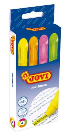 Estoig 4 marcadors JOVI NEON GEL en estic colors assortits