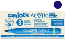 Marcadores acrílicos CARIOCA paint marker maxi Tip 8 u, azul