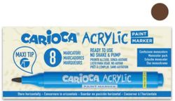 Marcadores acrílicos CARIOCA paint marker maxi Tip 8 u, marrón