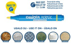 Marcadores acrílicos CARIOCA paint marker maxi Tip 8 u, marrón