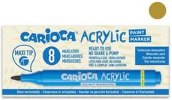 Marcadores acrílicos CARIOCA paint marker maxi Tip 8 u, oro