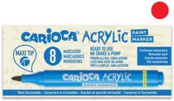 Marcadores acrílicos CARIOCA paint marker maxi Tip 8 u, rojo