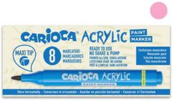Marcadores acrílicos CARIOCA paint marker maxi Tip 8 u, rosa