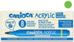 Marcadores acrílicos CARIOCA paint marker maxi Tip 8 u, verde