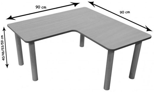 Mesa en "L"