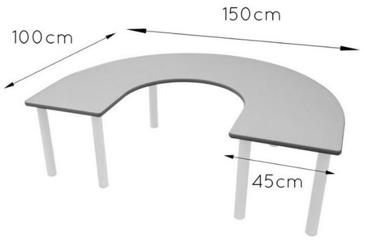 Mesa en "U"