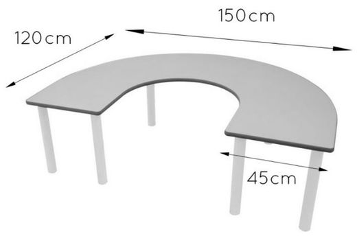 Mesa en "U"