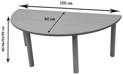 Mesa semiredonda