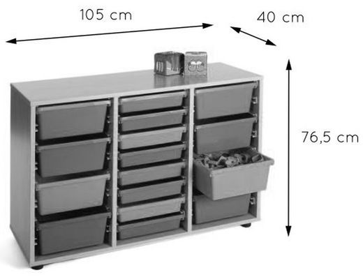 Cubetero 3 columnas