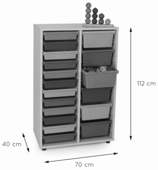 Cubetero 2 columnas 700