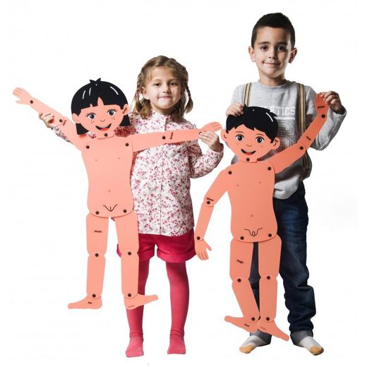 Muñecos articulados: niño y niña