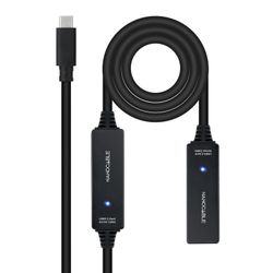 Nanocable 10.01.1312 cable USB USB 3.2 Gen 1 (3.1 Gen 1) 10 m USB C Negre