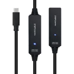 Nanocable 10.01.1312 cable USB USB 3.2 Gen 1 (3.1 Gen 1) 10 m USB C Negre