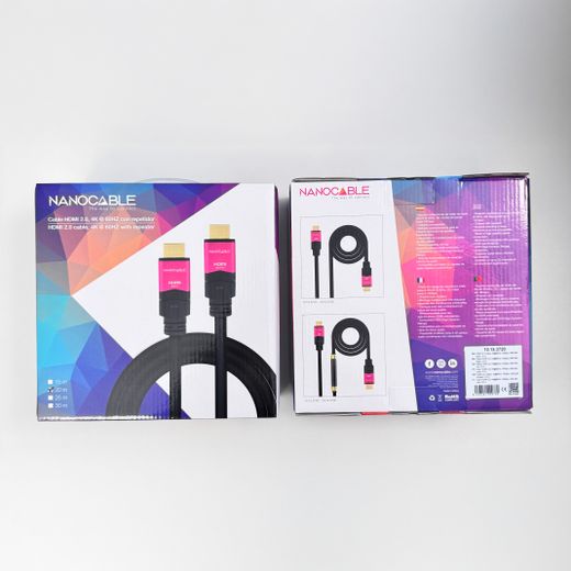 Nanocable 10.15.3720 cable HDMI 20 m HDMI tipus A (Estàndard) Negre, Rosa