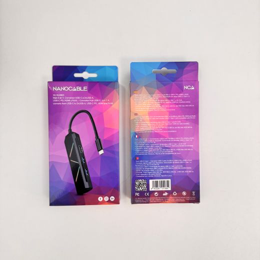 Nanocable 10.16.0501 base per a portàtil i replicador de ports Alámbrico USB 3.2 Gen 1 (3.1 Gen 1) Type-C Negre