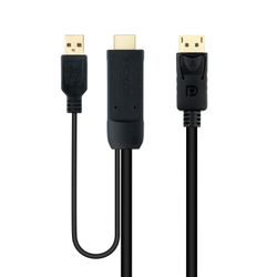 Nanocable Cable Conversor HDMI 2.0 a DisplayPort V1.2, 1.8 m, Negre