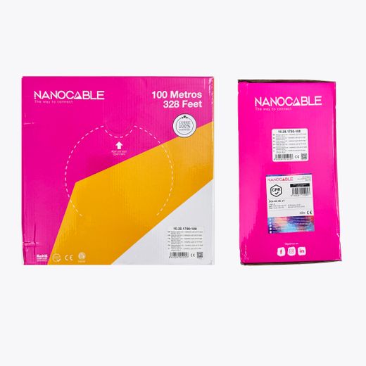 Nanocable Cable de Red CAT.7 LSZH SFTP PIMF AWG23, Naranja, 100 m