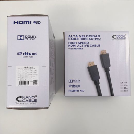 Nanocable CABLE HDMI V1.4 (ALTA VELOCITAT / HEC) AMB REPETIDOR, A/M-A/M, 15 M