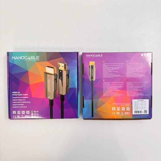 Nanocable Cable HDMI V2.0 AOC 4K@60Hz 18Gbps A/M-A/M, Negre, 10 m