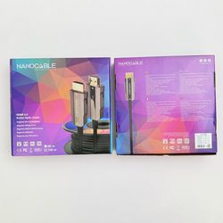 Nanocable Cable HDMI V2.0 AOC 4K@60Hz 18Gbps A/M-A/M, Negre, 100 m