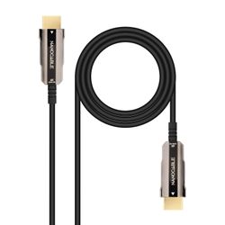 Nanocable Cable HDMI V2.0 AOC 4K@60Hz 18Gbps A/M-A/M, Negre, 15 m