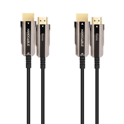 Nanocable Cable HDMI V2.0 AOC 4K@60Hz 18Gbps A/M-A/M, Negre, 15 m