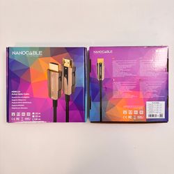 Nanocable Cable HDMI V2.0 AOC 4K@60Hz 18Gbps A/M-A/M, Negre, 20 m