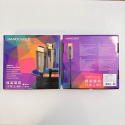 Nanocable Cable HDMI V2.0 AOC 4K@60Hz 18Gbps A/M-A/M, Negre, 40 m