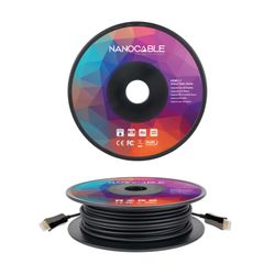 Nanocable Cable HDMI V2.1 AOC 8K@60Hz 4K@120Hz 48Gbps A/M-A/M, Negre, 100 m