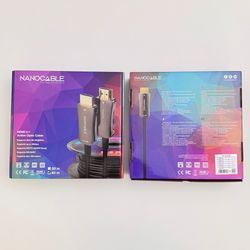 Nanocable Cable HDMI V2.1 AOC 8K@60Hz 4K@120Hz 48Gbps A/M-A/M, Negre, 60 m