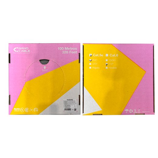 Nanocable CABLE RED RJ45 CAT.5E FTP RIGIDO AWG24, 100 M