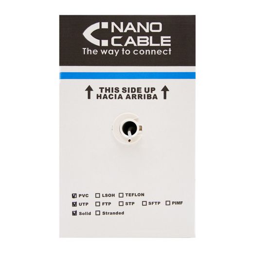 Nanocable Cable Red RJ45 Cat.5e UTP Rigido AWG24 Exterior, 305 M
